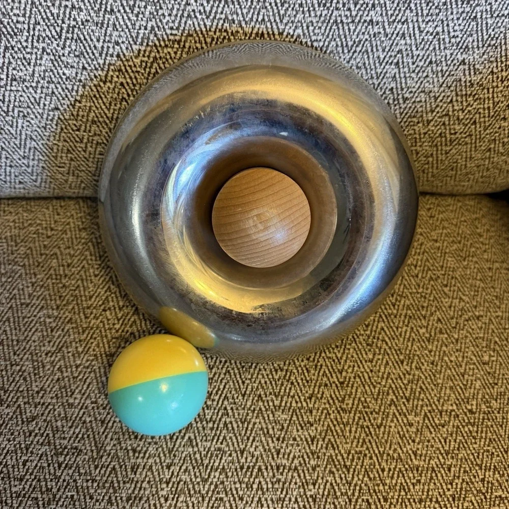 Lovevery Baby Stainless Steel Tip & Turn Ball Toy And Wooden Egg Explorer Kit